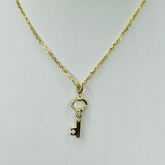 14K Gold & Sterling Silver “KEY” Necklace - Picture 4 of 4